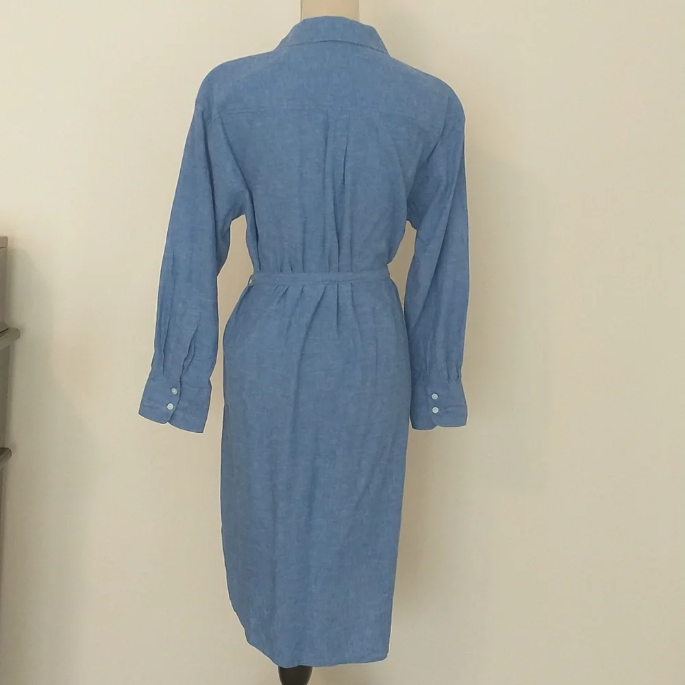 H&M Linen-Blend Shirt Dress Size XS - Picture 3 of 9